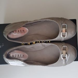 Brand new in box Lauren by Ralph Lauren stone patent leather ballet flats size 6